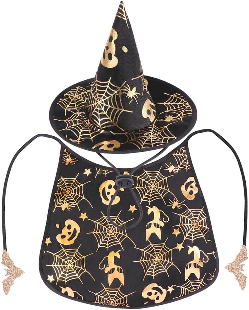 Pet Show Costume Cape and Hat for Dogs - Creative Halloween Cloak for Parties, Photos, and Everyday Wear