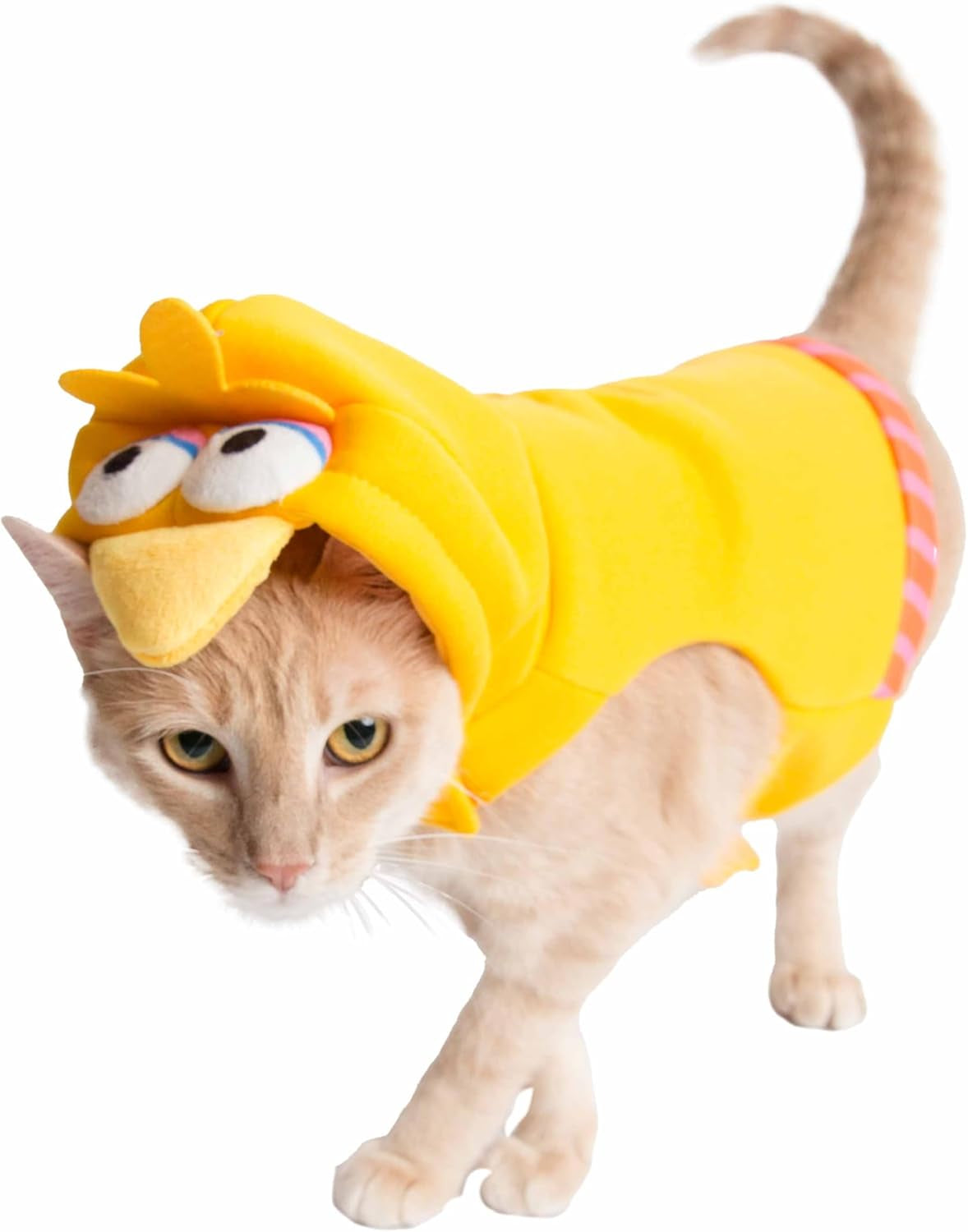 Pet Krewe Sesame Street Big Bird Hoodie Costume for Dogs and Cats - Ideal for Halloween, Christmas, Celebrations, Photoshoots, and Gifts for Pet Enthusiasts