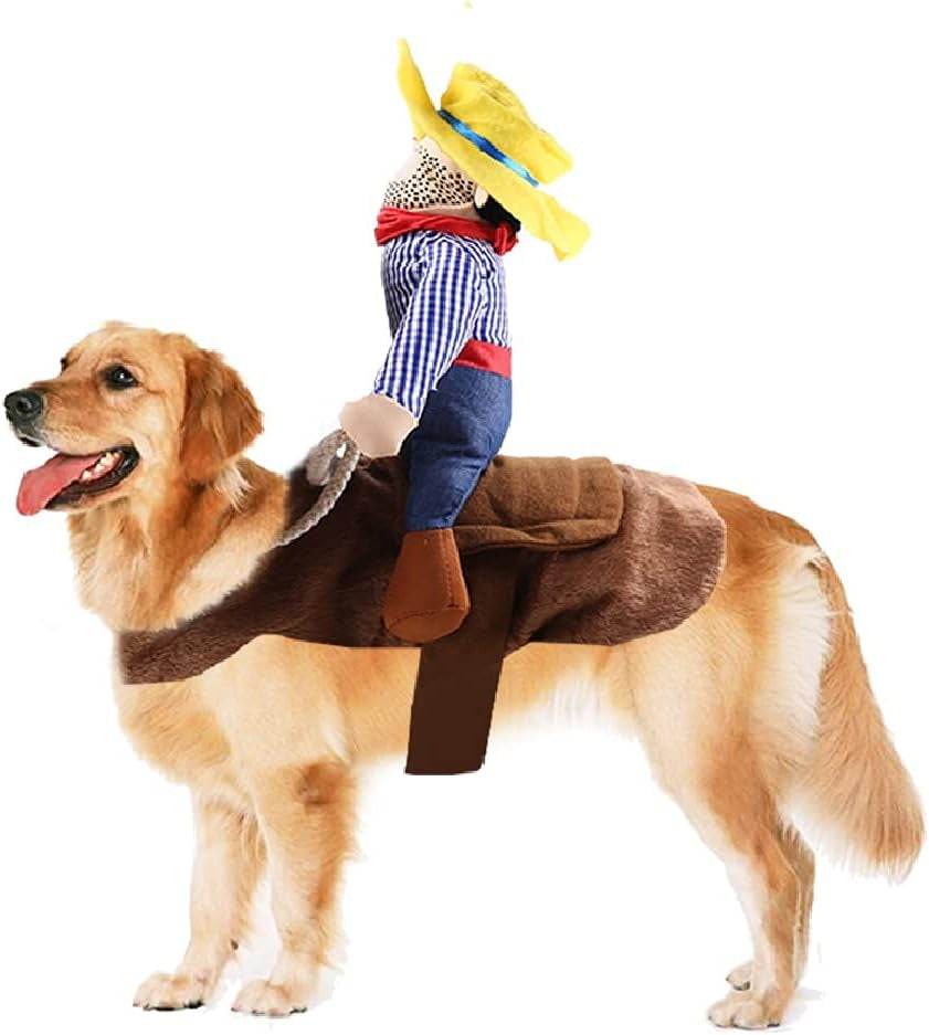 Halloween Cowboy Costume for Dogs and Cats - Novelty Party Apparel for Pets (X-Large)