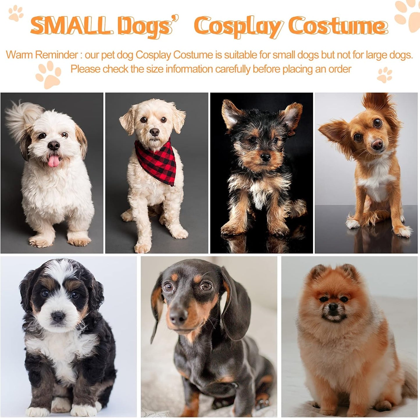 2 Pieces Dog Winter Sweater for Small Dogs Lion Tiger Costumes Warm Pet Coats Christmas (L Size)