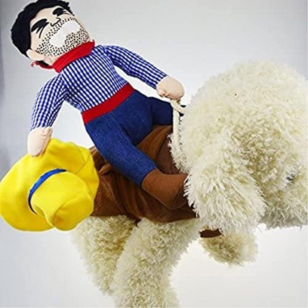 Halloween Cowboy Costume for Dogs and Cats - Novelty Party Apparel for Pets (X-Large)