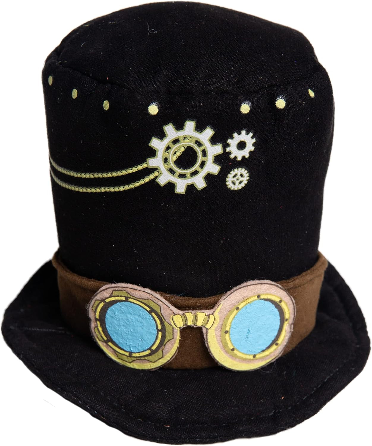 Steampunk-Inspired Costume Hat and Collar Set for Small Dogs and Cats - Ideal for Halloween, Christmas, Celebrations, Photoshoots, and Gifts for Pet Enthusiasts