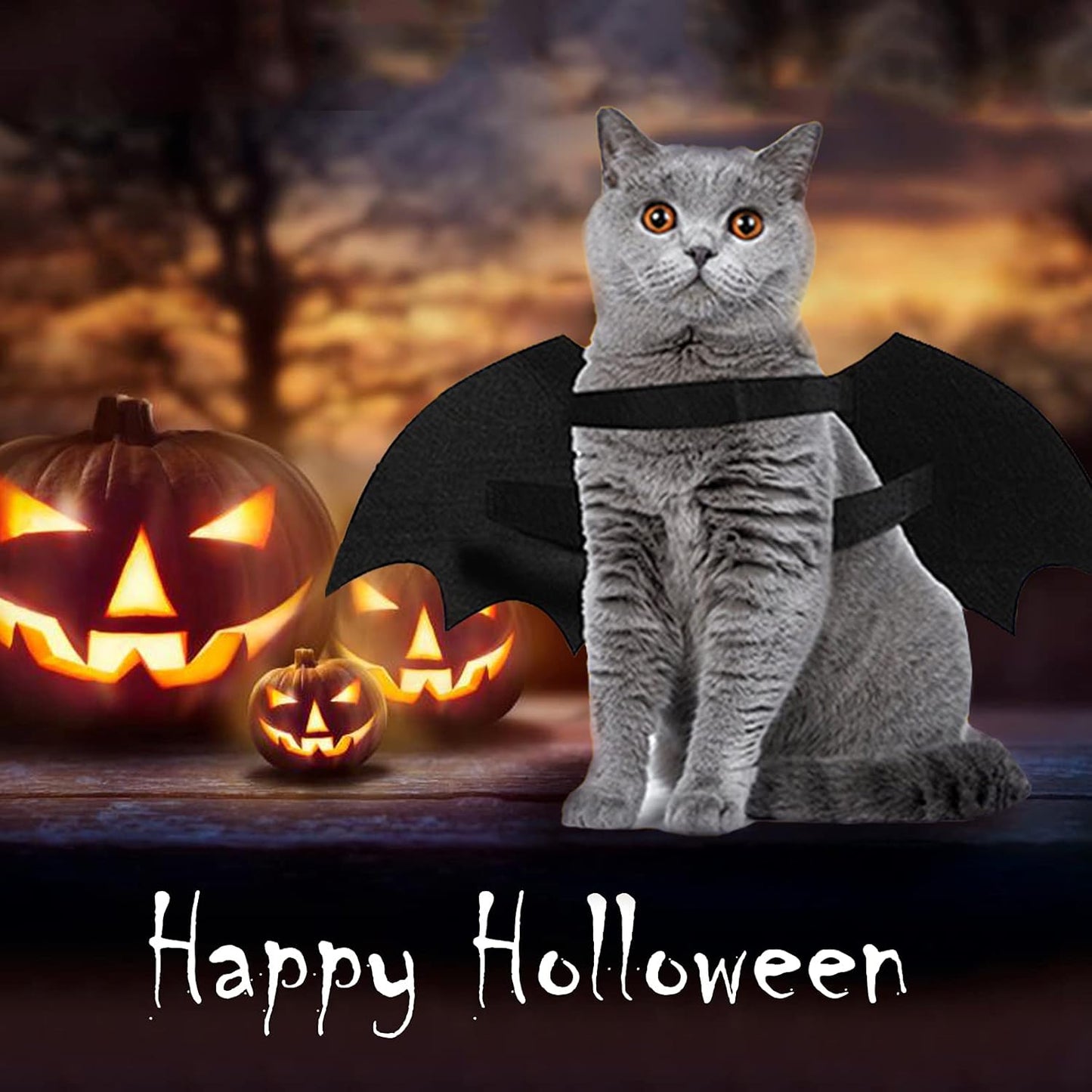Luminous Skeleton Bone Bat Wings Halloween Costumes for Dogs and Cats - Stylish Dress-Up Apparel for Kittens and Puppies