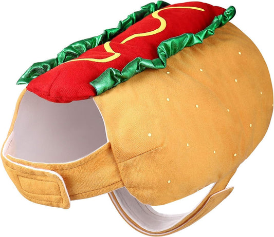 Funny Hot Dog Design Pet Costumes - Halloween Pet Apparel Warm Hoodie for Dogs and Cats, Pet Cosplay Outfit Uniform for Medium and Small Dogs