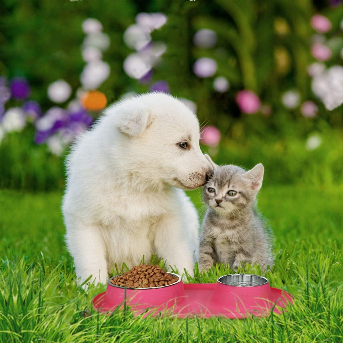 Silicone Slow Feeder Insert for Dogs - Compatible with Stainless Steel, Plastic, and Ceramic Bowls, Ideal for Small to Large Breeds